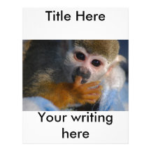 Cute Baby Monkey Customized Letterhead