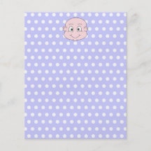 Cute Baby, on lilac polka dot pattern. Personalized Flyer