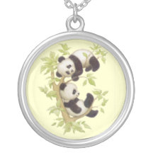 Cute Baby Panda Bears Necklace