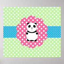 Cute baby panda poster
