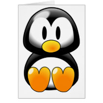 Cute Baby Penguin - Customizeable Greeting Card