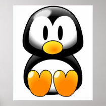 Cute Baby Penguin - Customizeable Posters