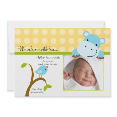 Cute Baby PHOTO Birth Announcement by celebrateitinvites