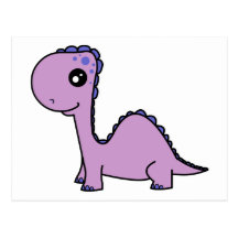 Cute Baby Purple Dinosaur Postcards