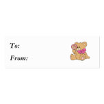 Cute Baby Teddy Bear with Lollipop Business Card Template