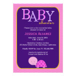 Cute Baby Turtle Baby Girl Baby Shower Custom Announcement