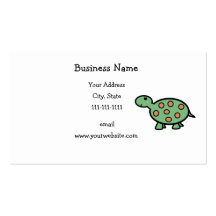 Cute baby turtle business card
