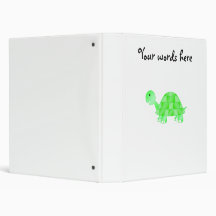 Cute Baby turtle in light green Vinyl Binders