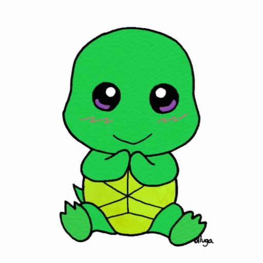 cute Baby turtle Photo Cutout