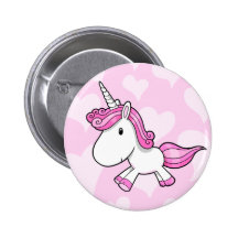 Cute Baby Unicorn  Button