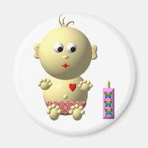 Cute baby with heart! fridge magnets