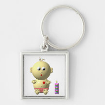 Cute baby with heart! key chains