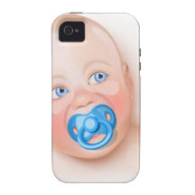 Cute baby with pacifier vibe iPhone 4 cover