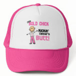 Cute Bald Chick Kicking Breast Cancer's Butt