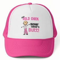 Cute Bald Chick Kicking Breast Cancer's Butt