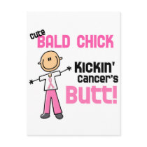 Cute Bald Chick Kicking Breast Cancer's Butt