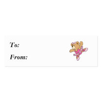Cute Ballerina Bear Business Card Template