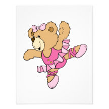 Cute Ballerina Bear Custom Announcements