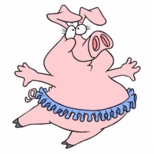 cute ballet ballerina piggy in a tutu pig photo sculptures