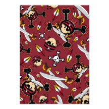 Cute Bandana Pirate RSVP Card Custom Invites