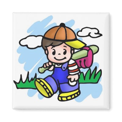 Cute Baseball Kid Magnets by BackToSchoolDays