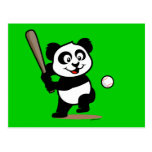 Cute Baseball Panda Post Card