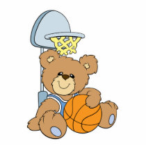 Cute Basketball Bear Acrylic Cut Outs