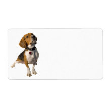Cute Beagle Dog Custom Shipping Label