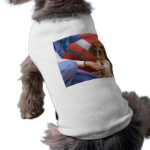 Cute Beagle Dog Getting a Veterinary Checkup Pet Shirt