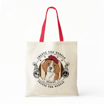 Cute Beagle Hound Tote Canvas Bags