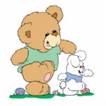 Cute Bear and Easter Bunny Photo Sculptures