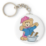 Cute Bear Doing Laundry Keychains