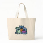 cute bear family tote bag
