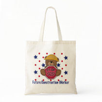 Cute Bear Future Construction Worker Tote Bag