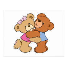 Cute Bear Hug Bears Post Cards