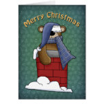 Cute Bear in Chimney Card