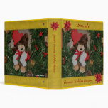 Cute Bear Personalized Holiday Recipe Avery Binder
