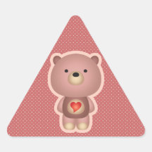 Cute Bear Pink Stickers