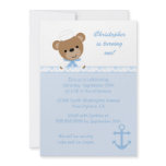 Cute bear sailor boy's birthday party invitation