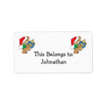 Cute Bear with Christmas Ornament Address Label