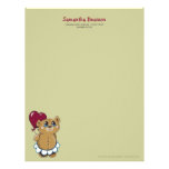 Cute Bear with Heart Balloon  Letterhead letterhead