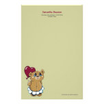 Cute Bear with Heart Balloon Stationery stationery