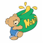 Cute Bear with Huge Honey Pot Photo Cutouts