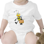 Cute Bee Cartoon Carry Attache Go to Work Office Tee Shirt