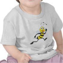 Cute Bee Cartoon Running Jogging Walking Shirt