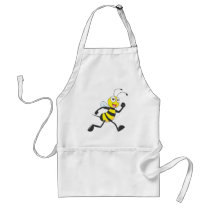 Cute Bee Cartoon Running Jogging Walking Shirt Apron