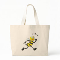 Cute Bee Cartoon Running Jogging Walking Shirt Tote Bags