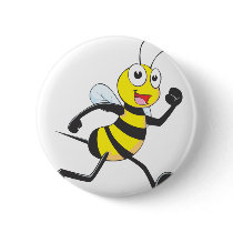 Cute Bee Cartoon Running Jogging Walking Shirt Button