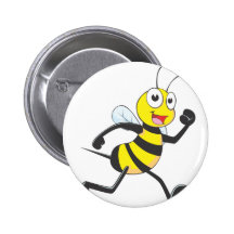 Cute Bee Cartoon Running Jogging Walking Shirt Button