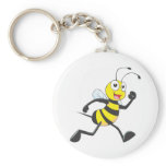 Cute Bee Cartoon Running Jogging Walking Shirt Keychains